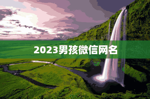 2023男孩微信网名(2021年男孩微信网名)